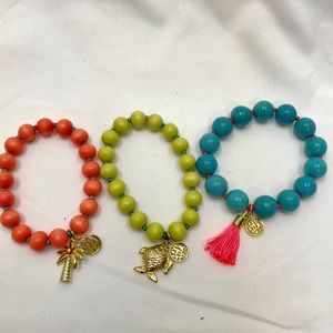 Lilly Pulitzer Set of 3 Beaded Bracelets